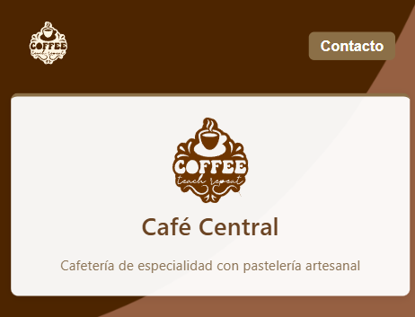 Menu Template - Menú de Café Central